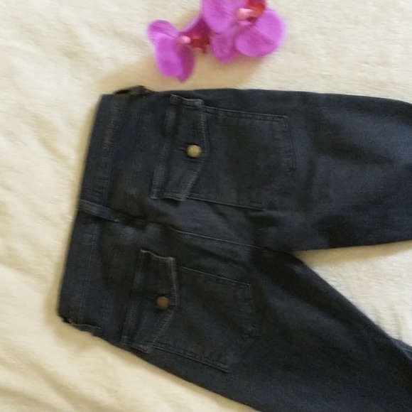Anthropologie Current Elliott Cargo Skinny Jeans Black Size 23 - Picture 11 of 14